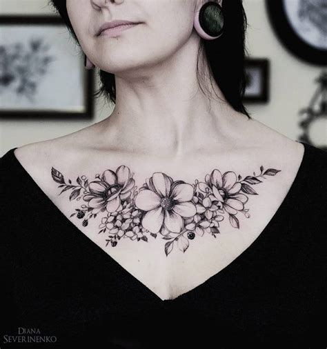 small upper chest tattoo female|Bold and Beautiful: 50+ Chest Tattoos for Women。